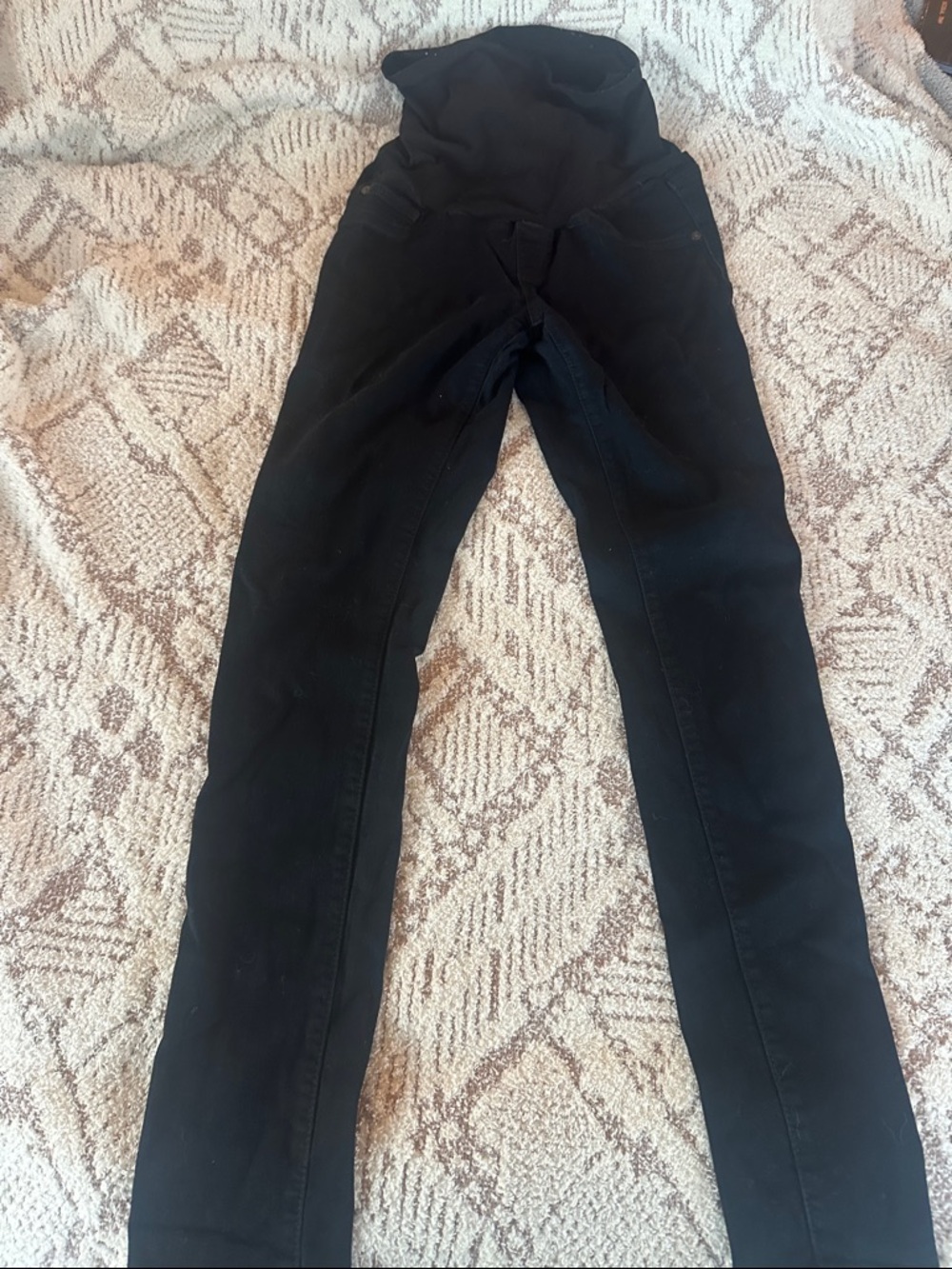 Luxe Essentials Maternity Jeans 28 Premium Stretch Dark Wash Denim butter soft